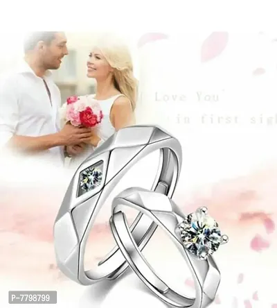 Buy Platinum Couple Rings Bonded Forever JL PT 455 Online in India - Etsy